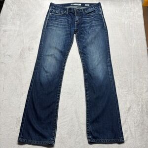 BKE Aiden Jeans Mens 34L Fits 35x34 Straight Leg Dark Wash Denim Western Cowboy